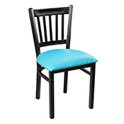 Metal School House Chair - Blue