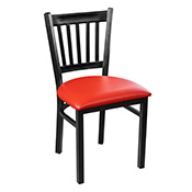 Metal School House Chair - Red