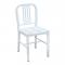 Steel Coffee House Chair - White